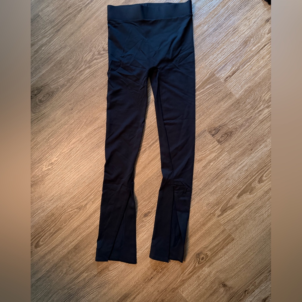 Black Slit Leggings